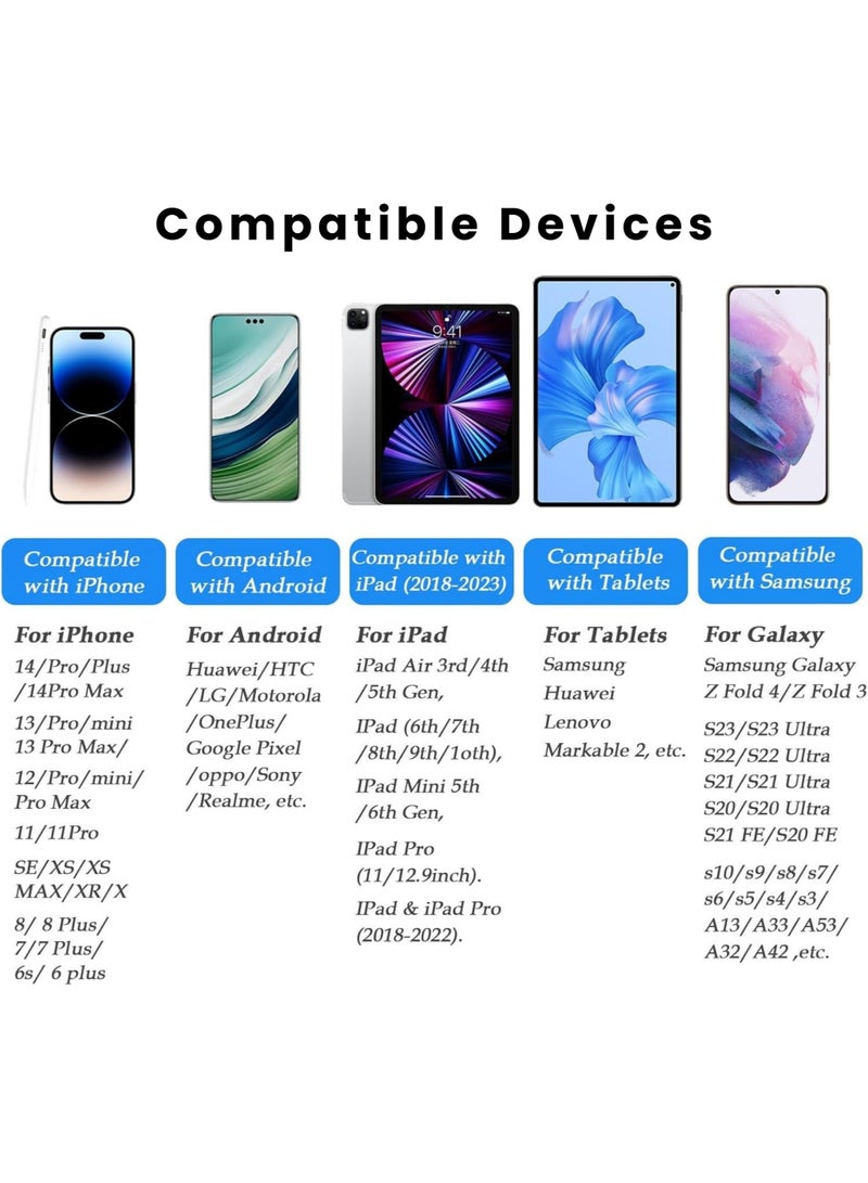 vexa pro Active Universal Stylus Pen – Digital Pen for Touch Screen Devices, Compatible with iOS, Android, Tablets & Windows - Black - Image 2